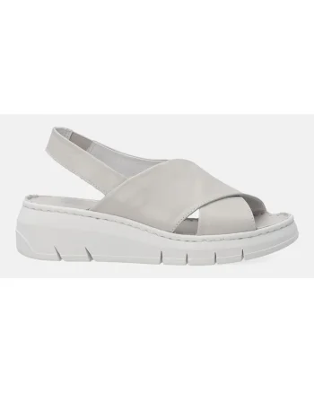 Sandale wedge din piele