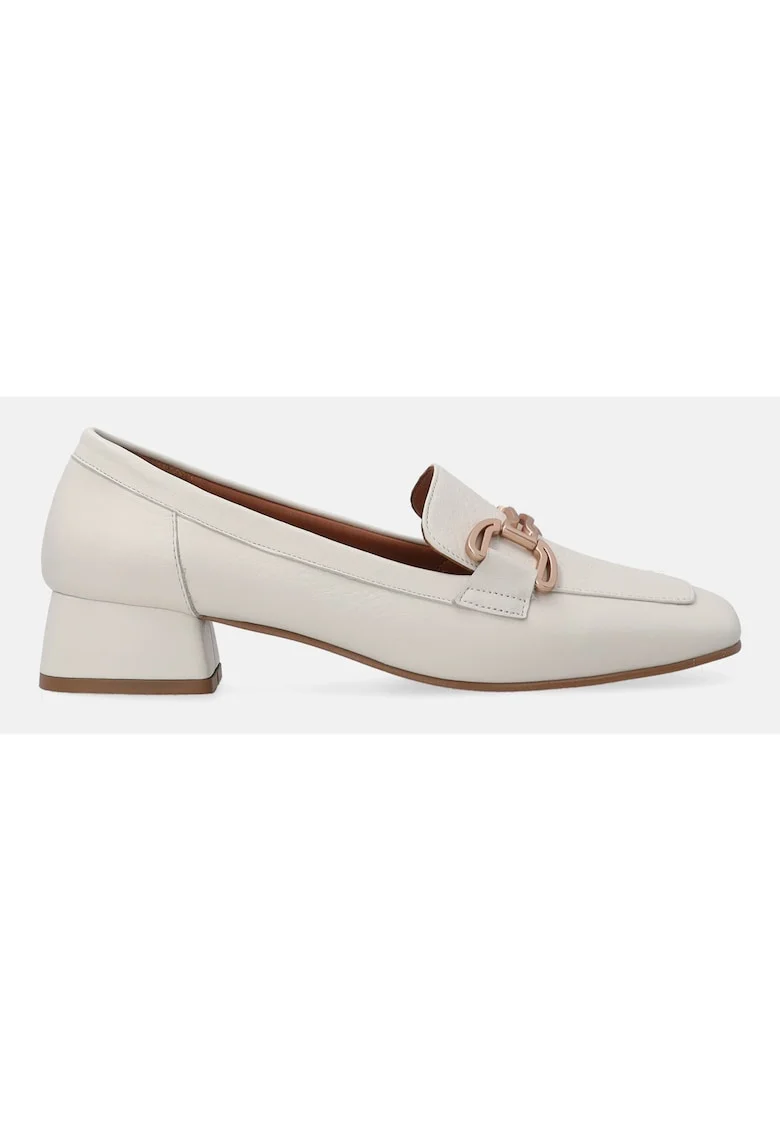 Pantofi loafer din piele cu toc