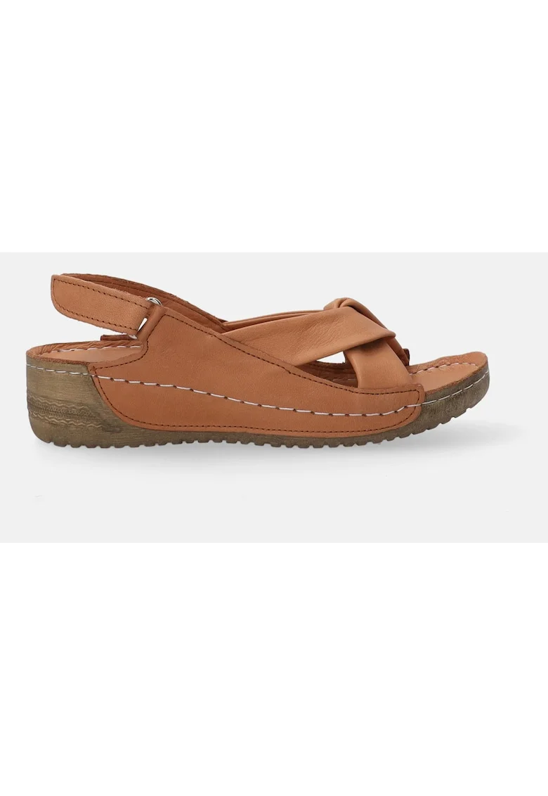 Sandale din piele cu inchidere velcro