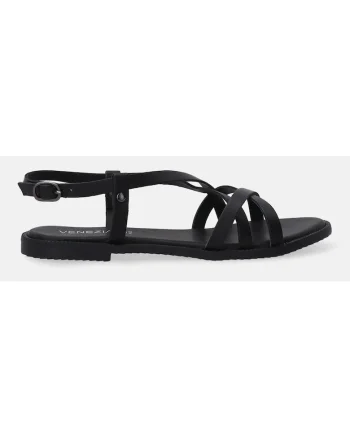 SANDALE CLASICE NEGRE DE DAMA  DIN PIELE NATURALA MARIMEA