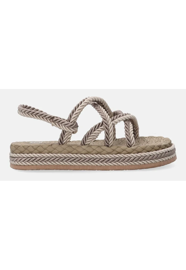 Sandale espadrile cu aspect impletit