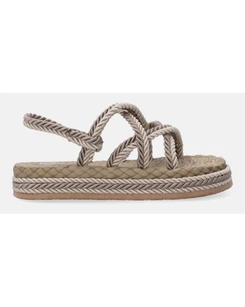 Sandale espadrile cu aspect impletit
