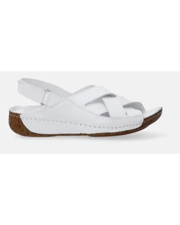 Sandale wedge din piele naturala