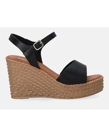 Sandale din piele cu platforma wedge
