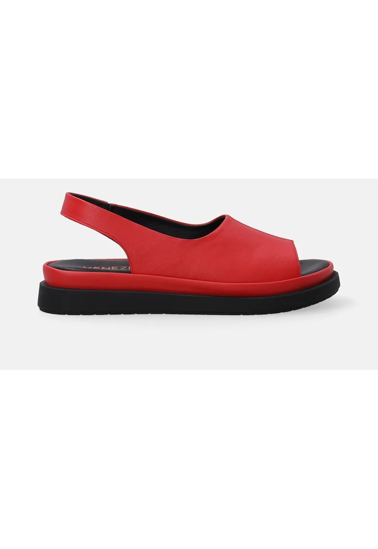 Sandale din piele cu bareta elastica