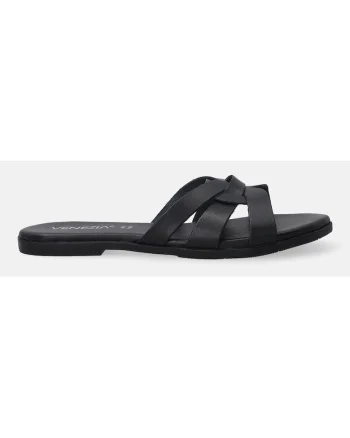 Papuci clasici din piele neagra pentru femei  Classic,