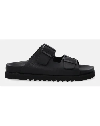 Papuci flatform din piele