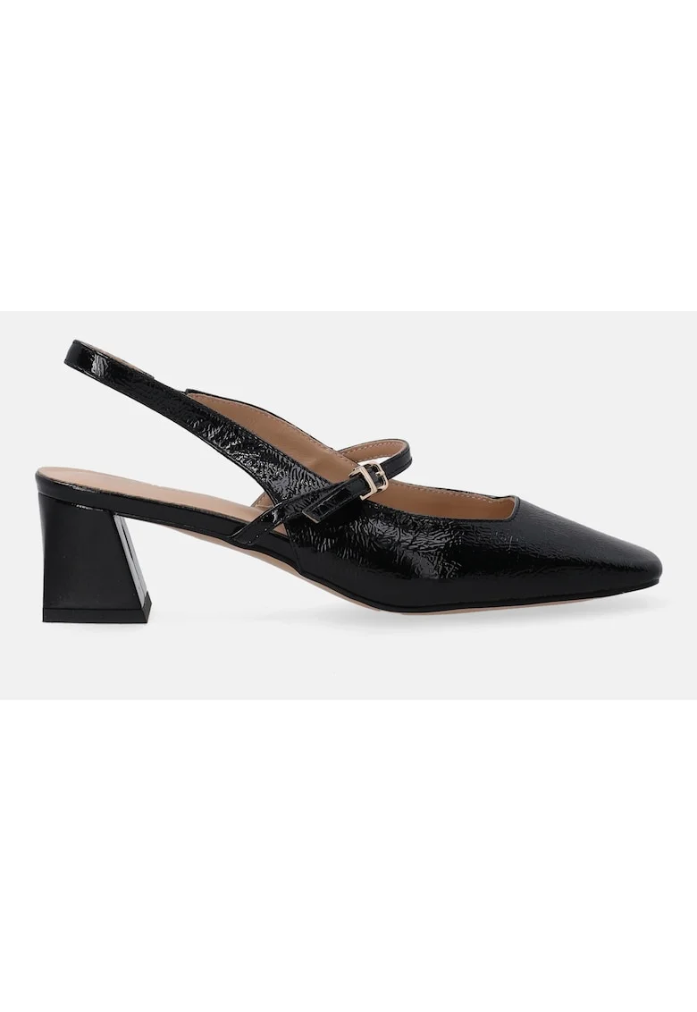 PANTOFI DIN PIELE LACUITA CU TOC MASIC