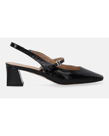 PANTOFI DIN PIELE LACUITA CU TOC MASIC