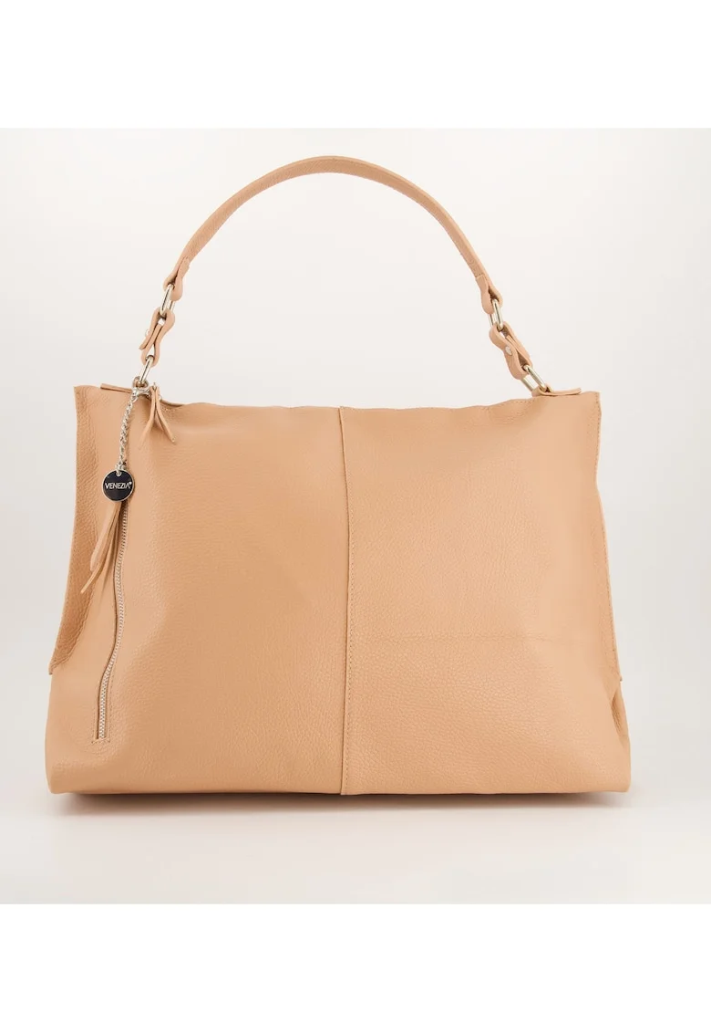Geanta de umar,  piele naturala, roz, 33x53x15cm, 3 buzunare interioare, 1 buzunar exterior