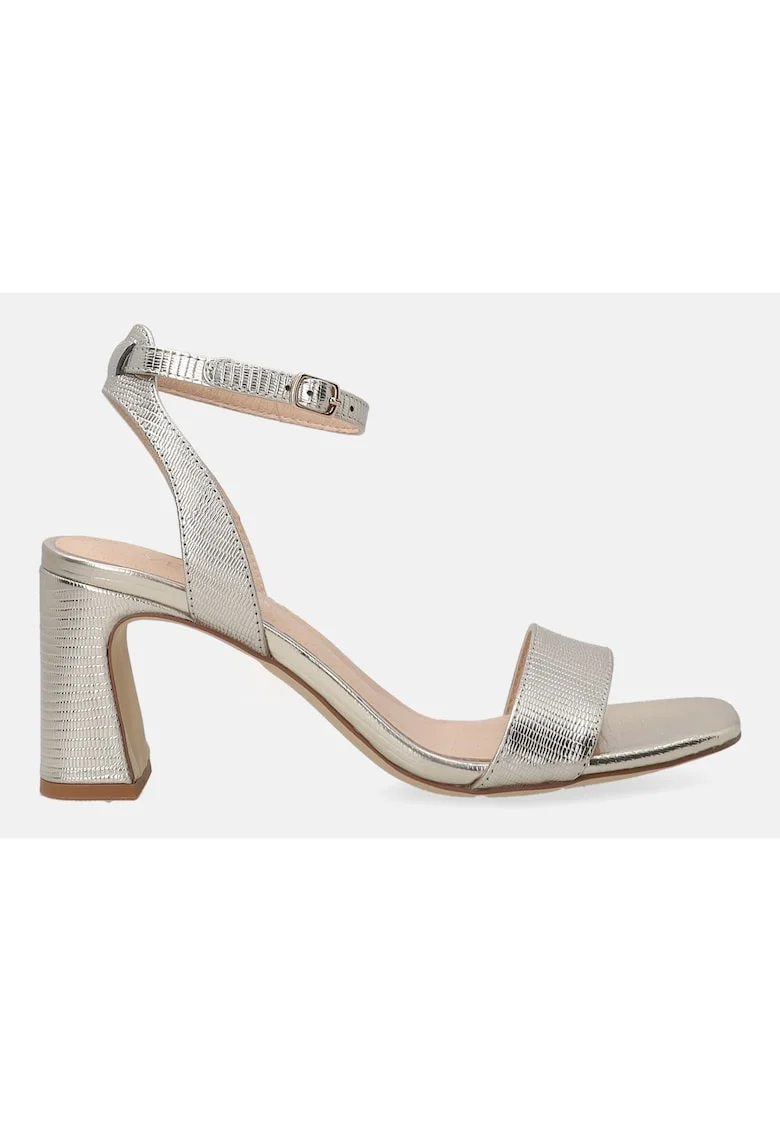 Sandale elegante din piele cu toc inalt
