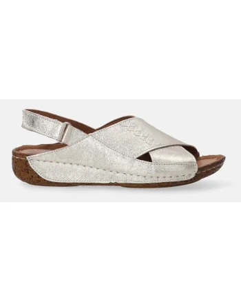Sandale din piele cu talpa wedge