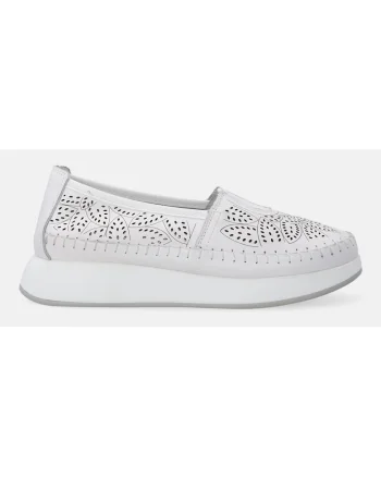 Loafers din piele naturala cu perforatii