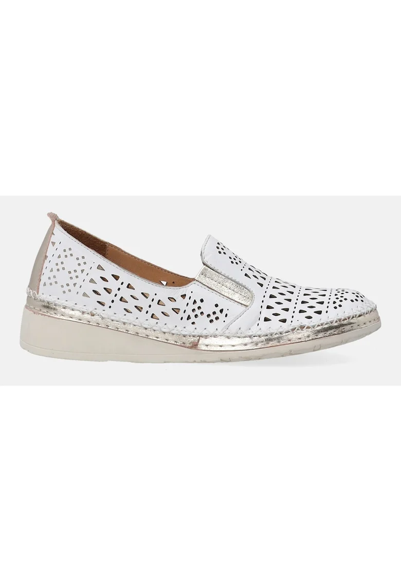 Espadrile din piele cu snururi de ajustare