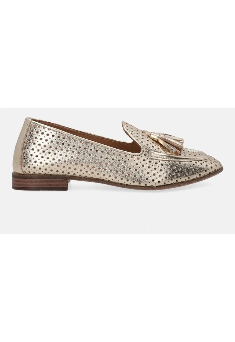 Pantofi loafer perforati din piele