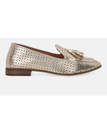 Pantofi loafer perforati din piele