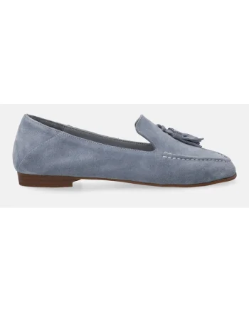Pantofi Loafer din piele intoarsa si ciucuri