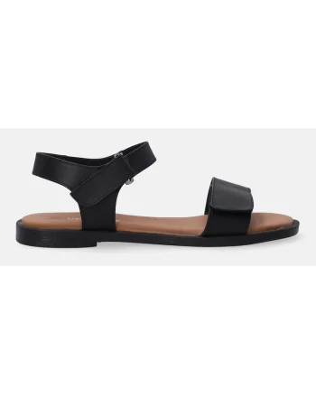 Sandale din piele naturala cu talpa joasa si velcro