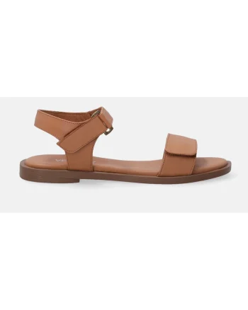 Sandale din piele cu talpa joasa si velcro