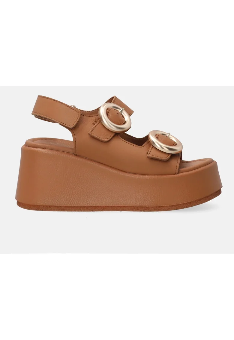 Sandale din piele wedge