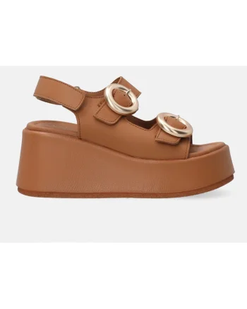 Sandale din piele wedge