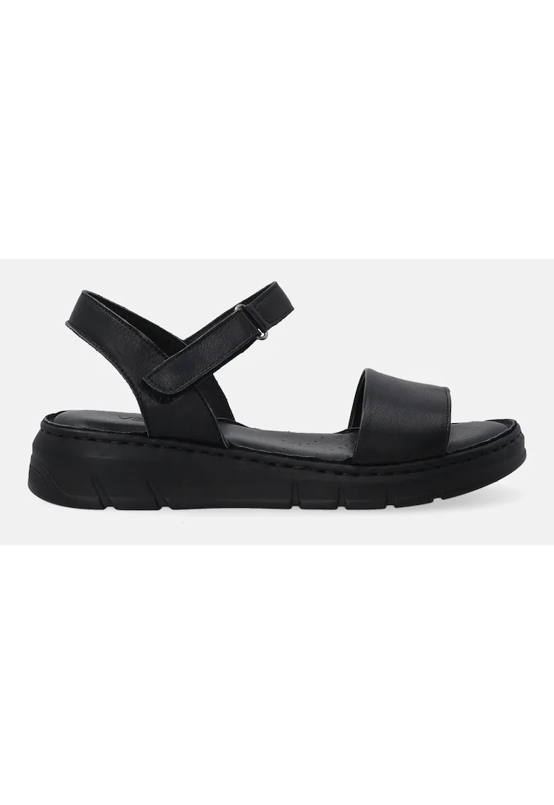 Sandale demiwedge din piele