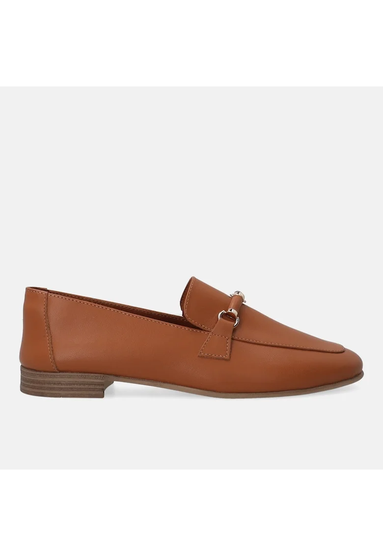 Pantofi loafer de piele cu garnitura decorativa