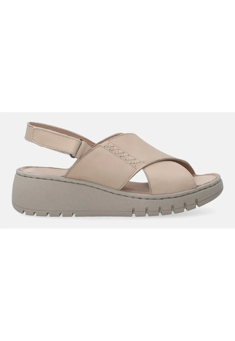 Sandale din piele cu bareta velcro