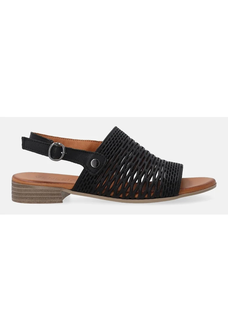 Sandale slingback de piele