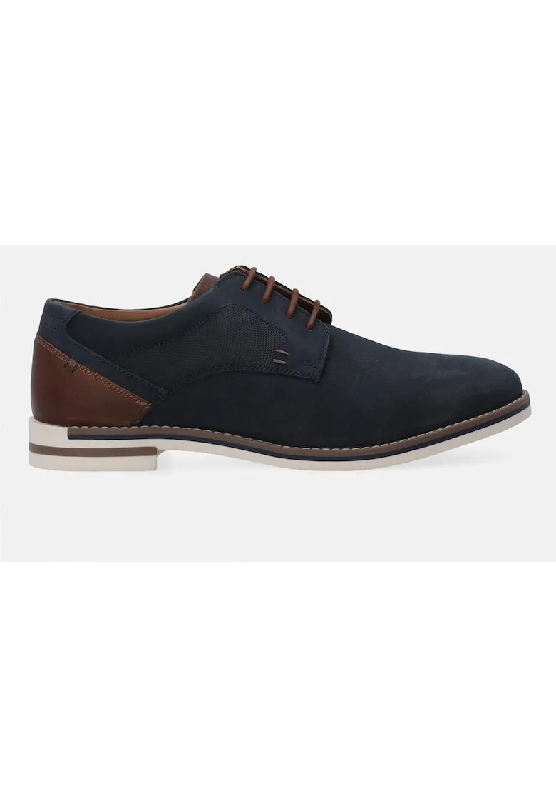 Pantofi de piele nabuc cu siret
