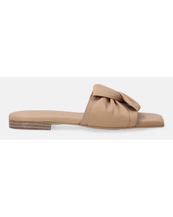 Papuci din piele cu model rasucit