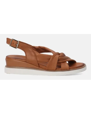 Sandale wedge cu model impletit