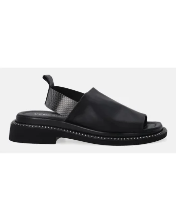 Sandale slingback din piele cu nituri