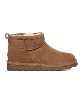 Ghete pull-on de piele intoarsa, Caramel