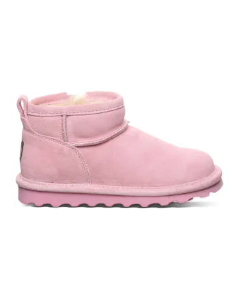 Ghete pull-on de piele intoarsa, Roz
