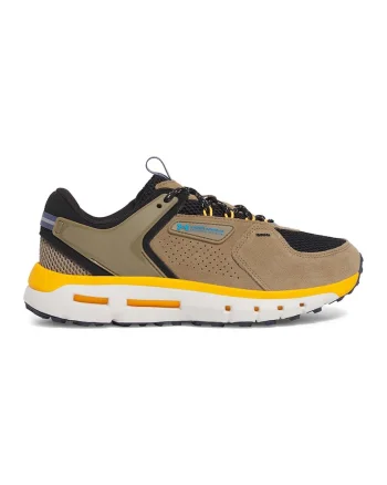 Pantofi sport Summit Trek cu insertii din piele intoarsa, Negru/Galben/Maro camel