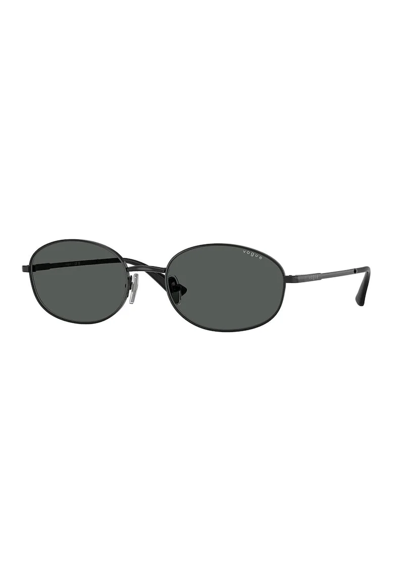 Ochelari de soare ovali, Negru/Gri inchis
