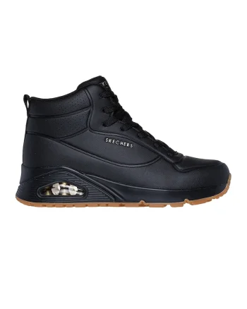 Pantofi sport inalti de piele ecologica, Negru