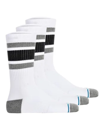 Set de sosete lungi unisex - 3 perechi, Alb/Negru/Gri