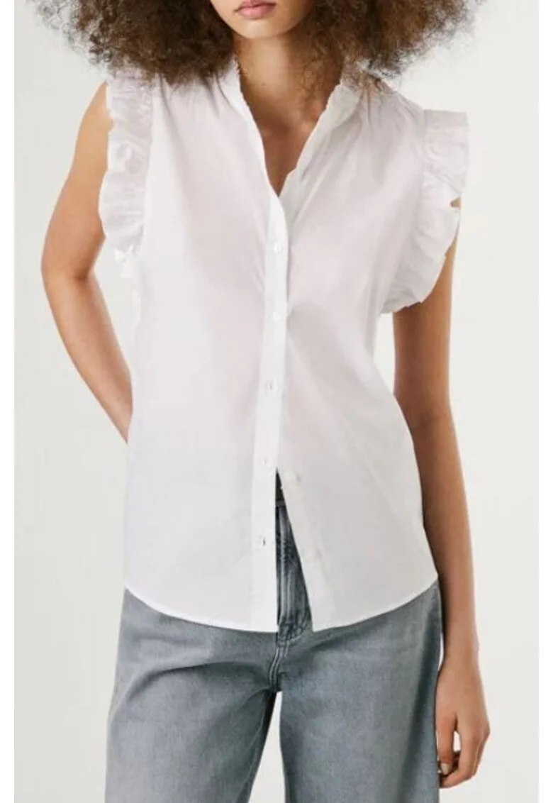 Bluza cu maneci cu volane