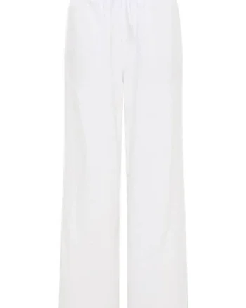 Pantaloni drepti din amestec de in