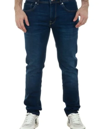 Blugi barbati  conici, bumbac, bleumarin