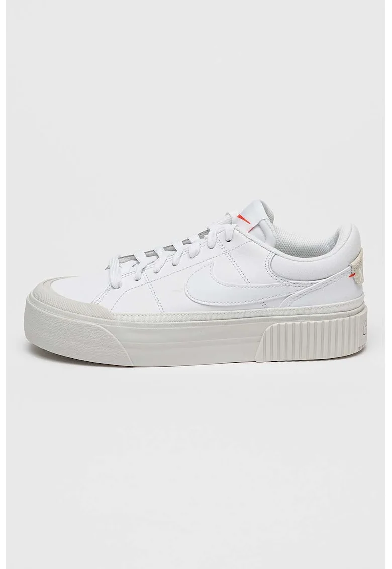 Pantofi sport Court Legacy din piele si piele ecologica, Alb optic/Alb murdar