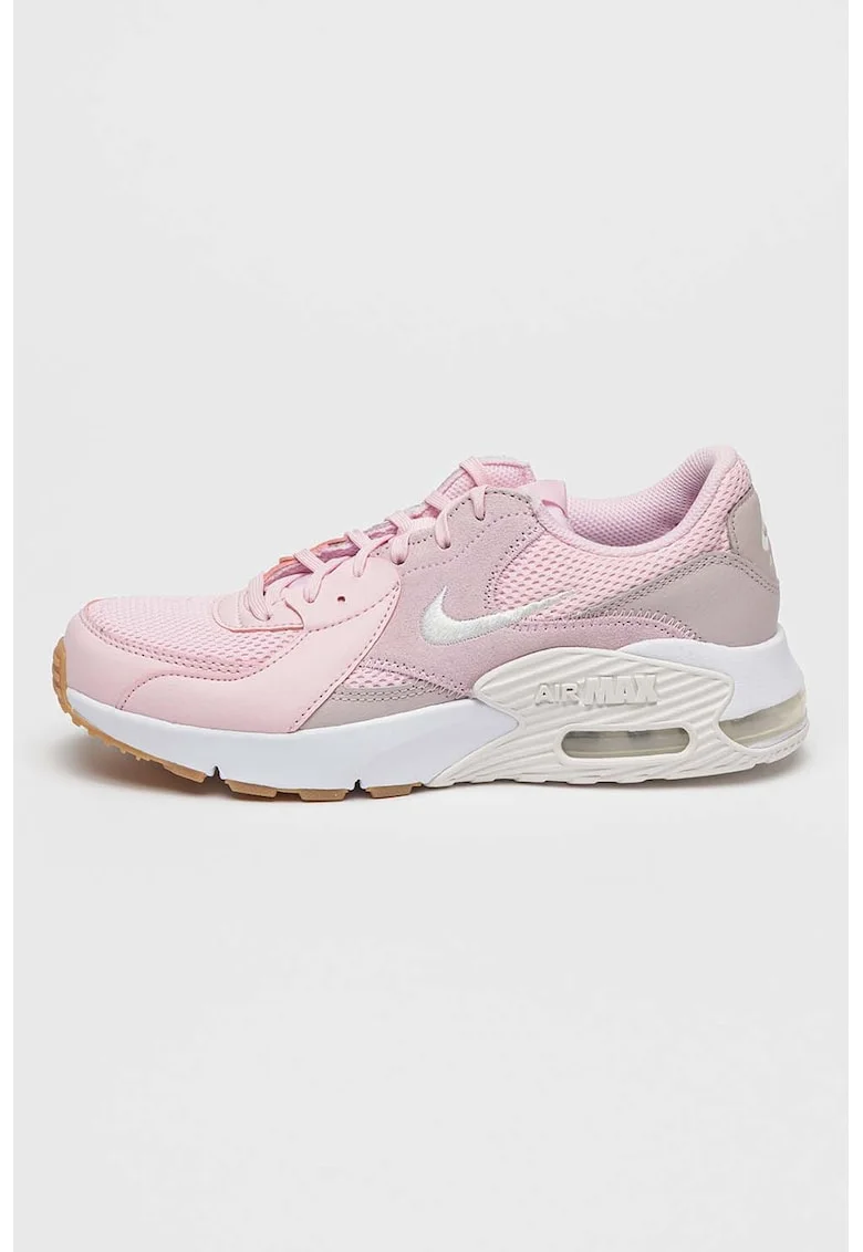 Pantofi sport cu garnituri de piele intoarsa Air Max Excee, Roz pastel/Alb optic/Roz prafuit