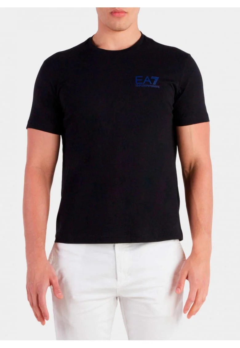 Tricou din bumbac cu logo pe piept,