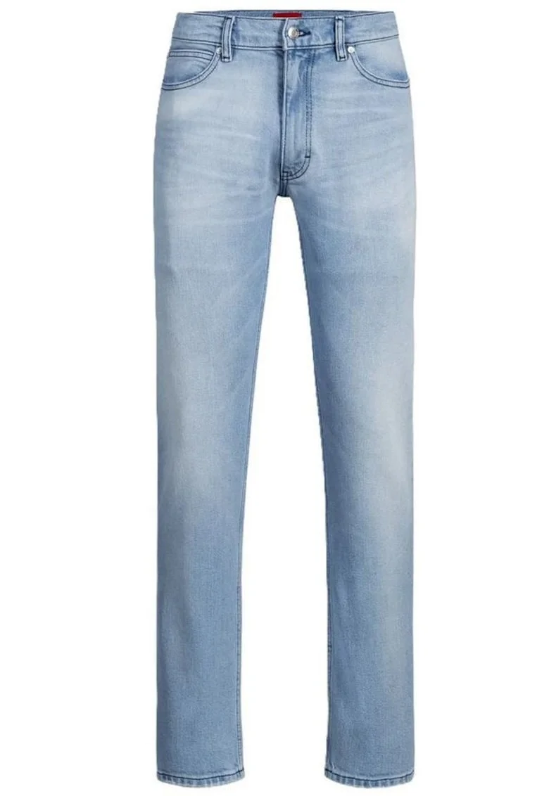 Pantaloni barbati  subtiri, albastru, bumbac si lyocell