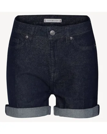 Blugi scurti cu model uni si terminatii rasucite, 29