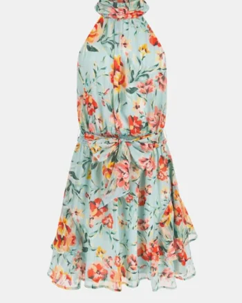 Rochie evazata cu imprimeu floral,