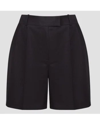 Pantaloni scurti din amestec de in 50537634 001