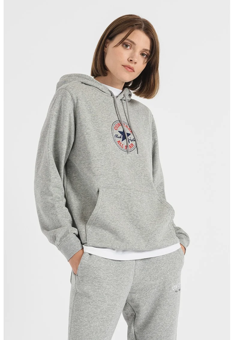 Hanorac unisex Chuck Patch Core, Gri melange